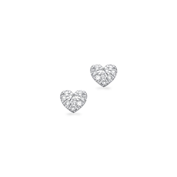 Dazzling - 14 kt. Ohrringe Herz mit 0,11 H-W/SI Diamanten